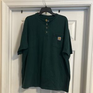 Carhartt Men's Dark Green Button Down Shirt XL